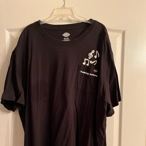 “taking notes with musical symbols men t-shirt size 5XL